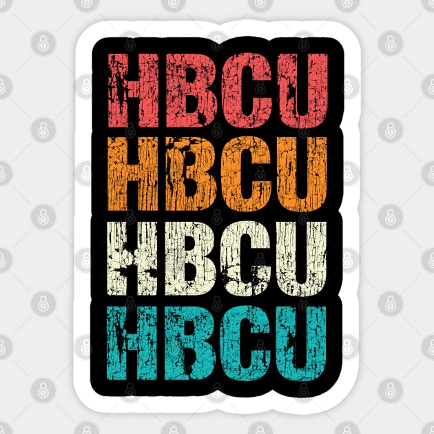 HBCU Vintage Letters Sticker by blackartmattersshop